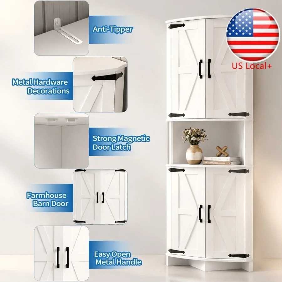 Kitchen - 64,8 cm hoher Eck-Schrank mit Türen