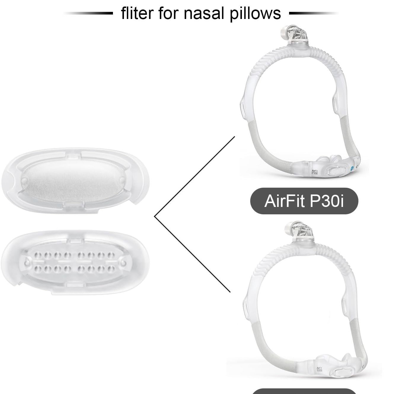 Anti Snore Contour Pillow - 10-30 Packungen Ersatz-AirFit N30i P30i Nasenpolster,