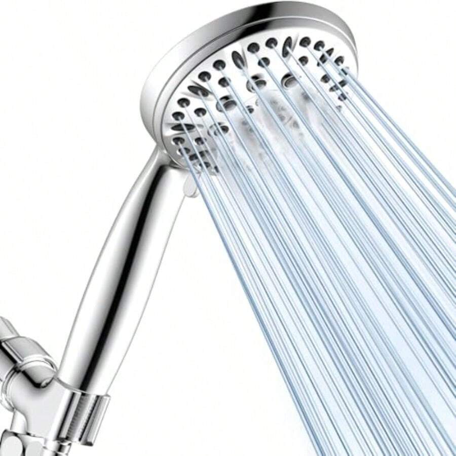 High Pressure Shower Head Handheld - Duschkopf mit 6 Strahlarten, Handbrause mit