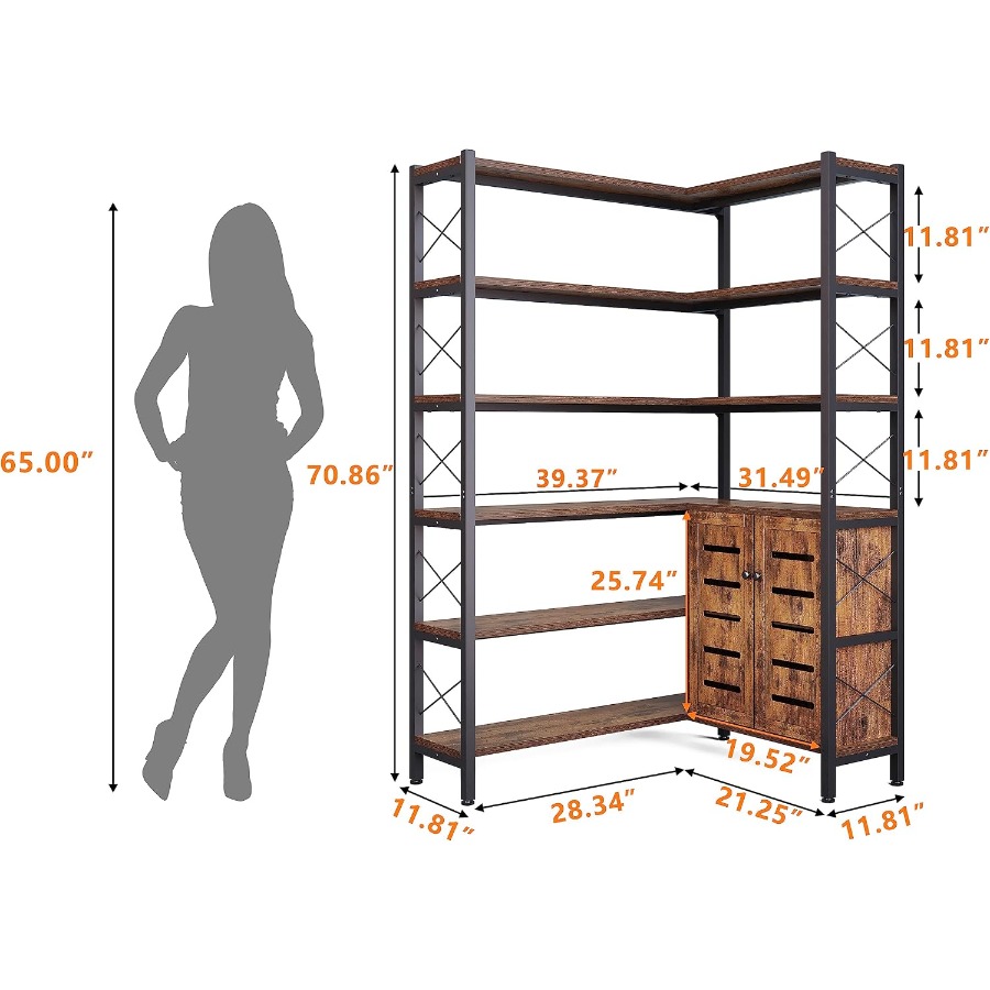 6-Regal-Eckbücherregal für das – Storage & Organization Bewertung und Preis