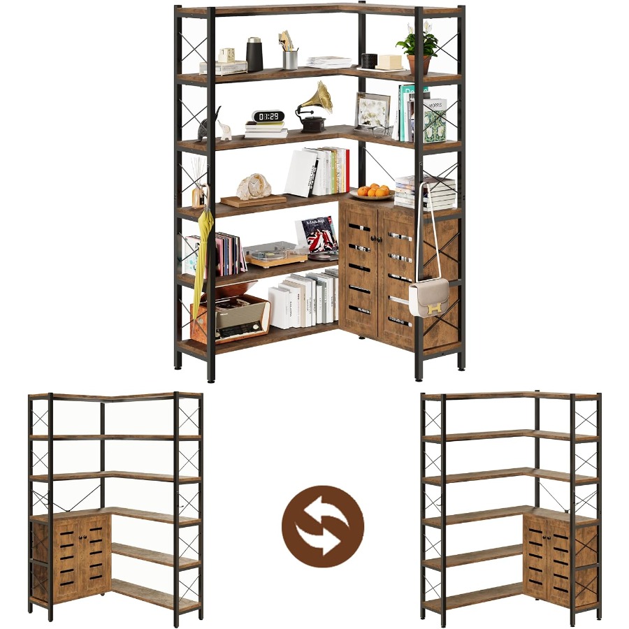 6-Regal-Eckbücherregal für das – Storage & Organization Bewertung und Preis