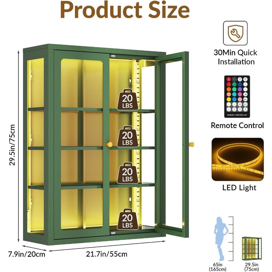 Metall-Wandvitrine zur Aufbewa – Storage & Organization Bewertung und Preis