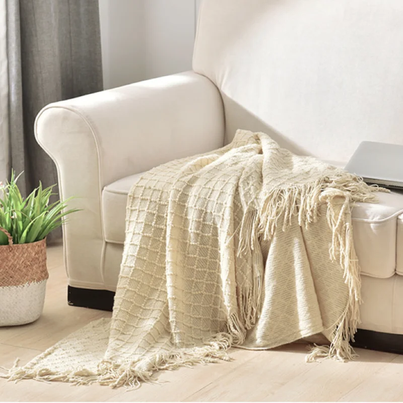 Senfgelbe Strukturierte Strick – Boho Throw Blanket Fringe Bewertung und Preis