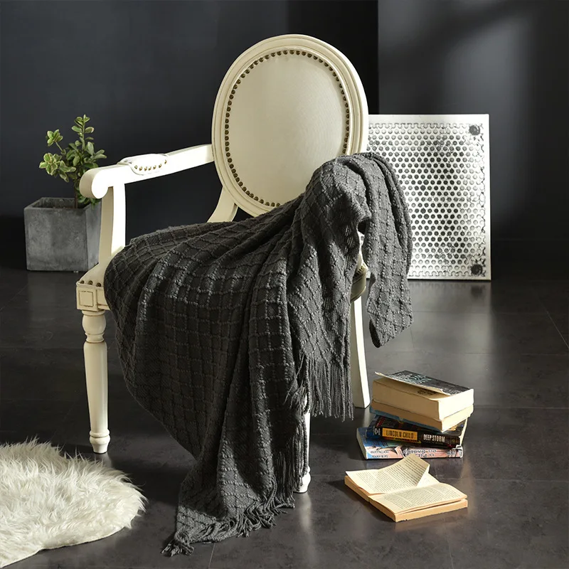 Senfgelbe Strukturierte Strick – Boho Throw Blanket Fringe Bewertung und Preis