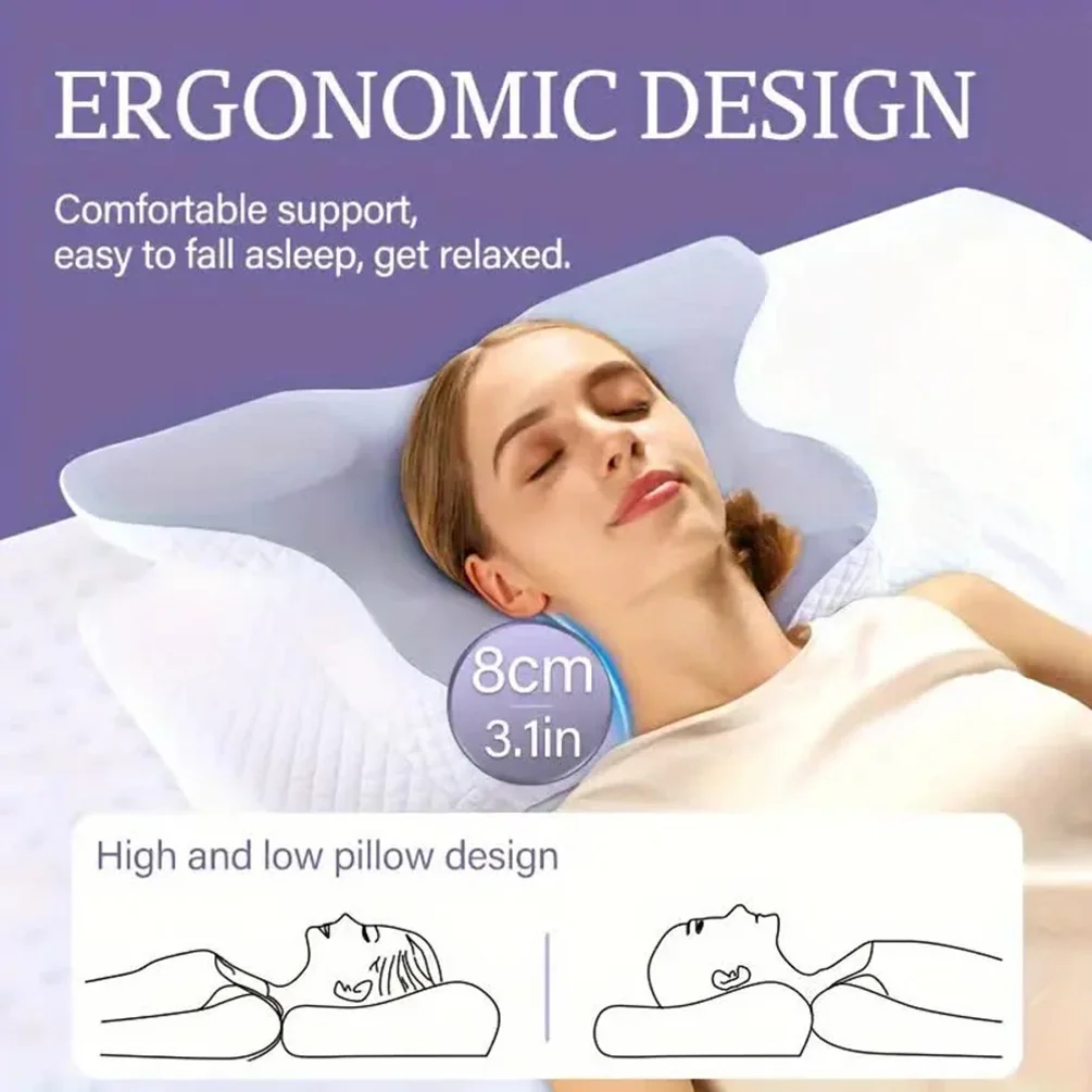 Memory-Schaum-Kissen Schmetter – Memory Foam Orthopedic Pillow Neck Pain Bewertung und Preis