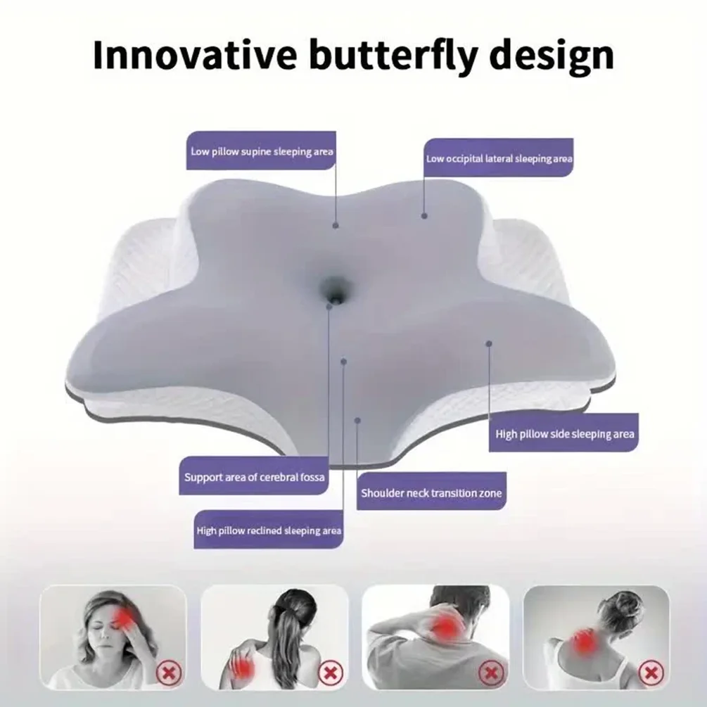 Memory-Schaum-Kissen Schmetter – Memory Foam Orthopedic Pillow Neck Pain Bewertung und Preis