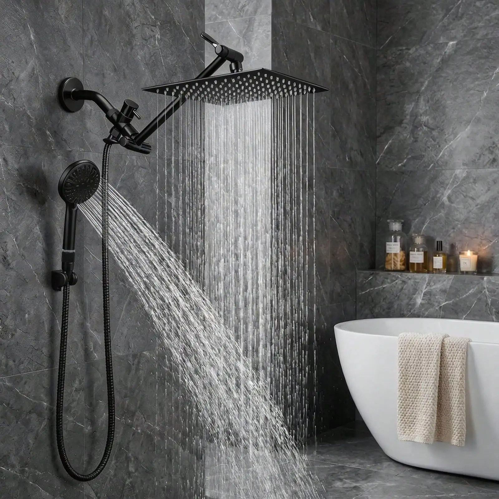 Doppel-Duschkopf mit Handbraus – High Pressure Shower Head Handheld Bewertung und Preis
