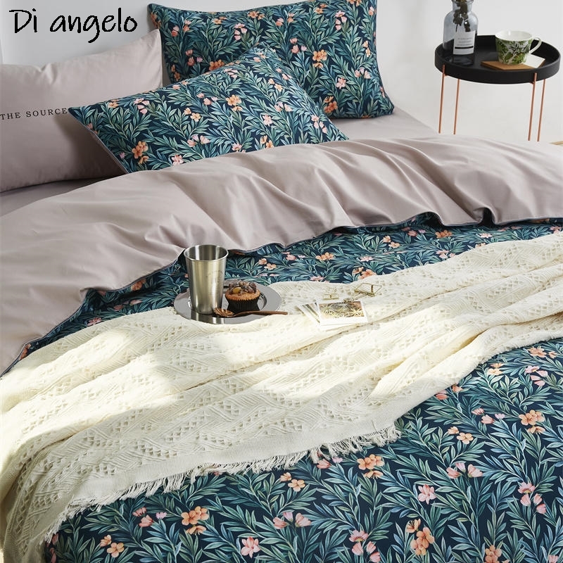 600TC Ägyptische Baumwolle RU  – Aesthetic Floral Duvet Cover Bewertung und Preis